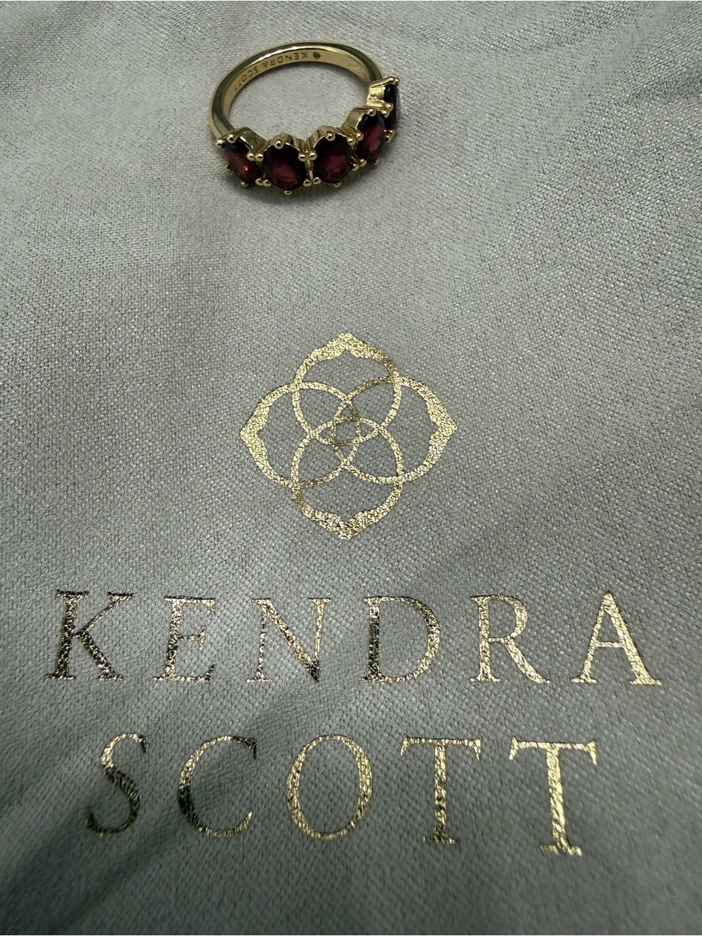 Kendra Scott Gold Ring with Red Stones